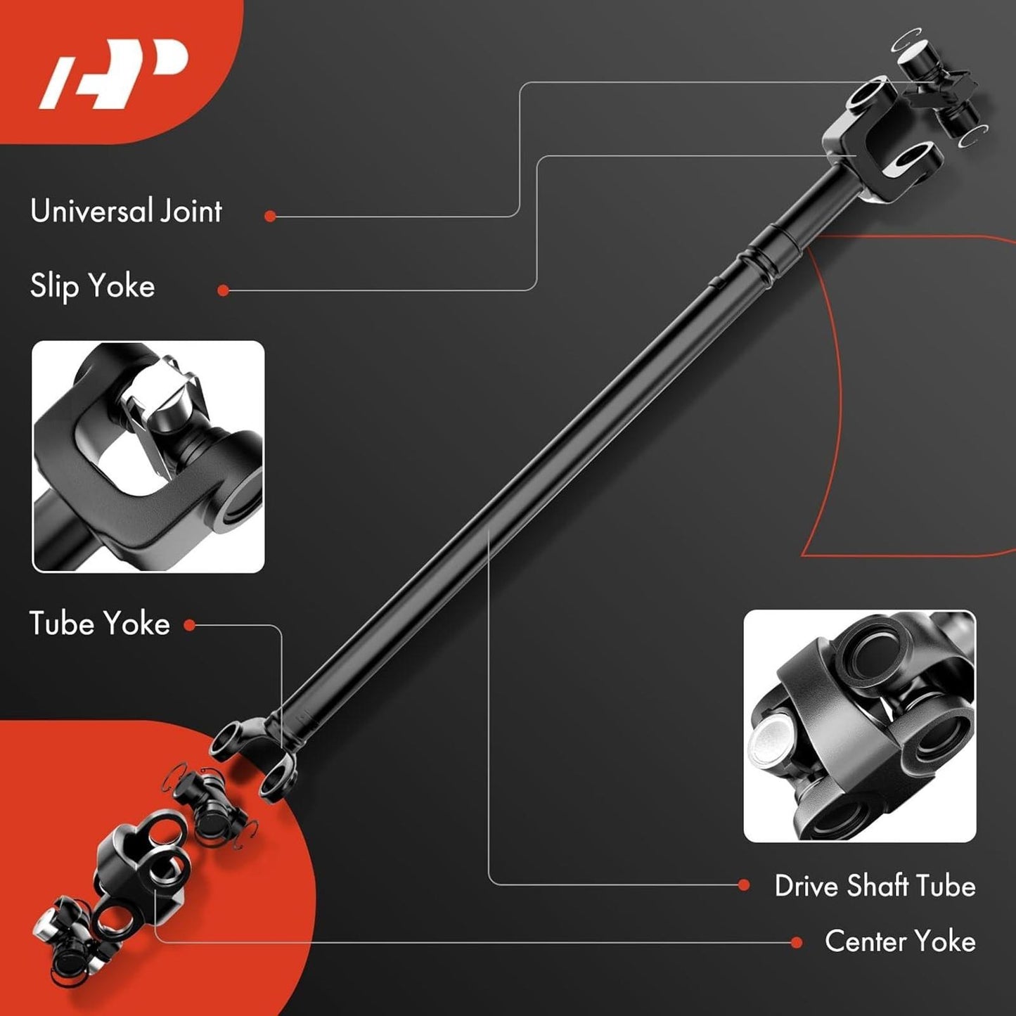 Mercedes-Benz Front Complete Drive Shaft Prop Shaft Replace# 1634100301