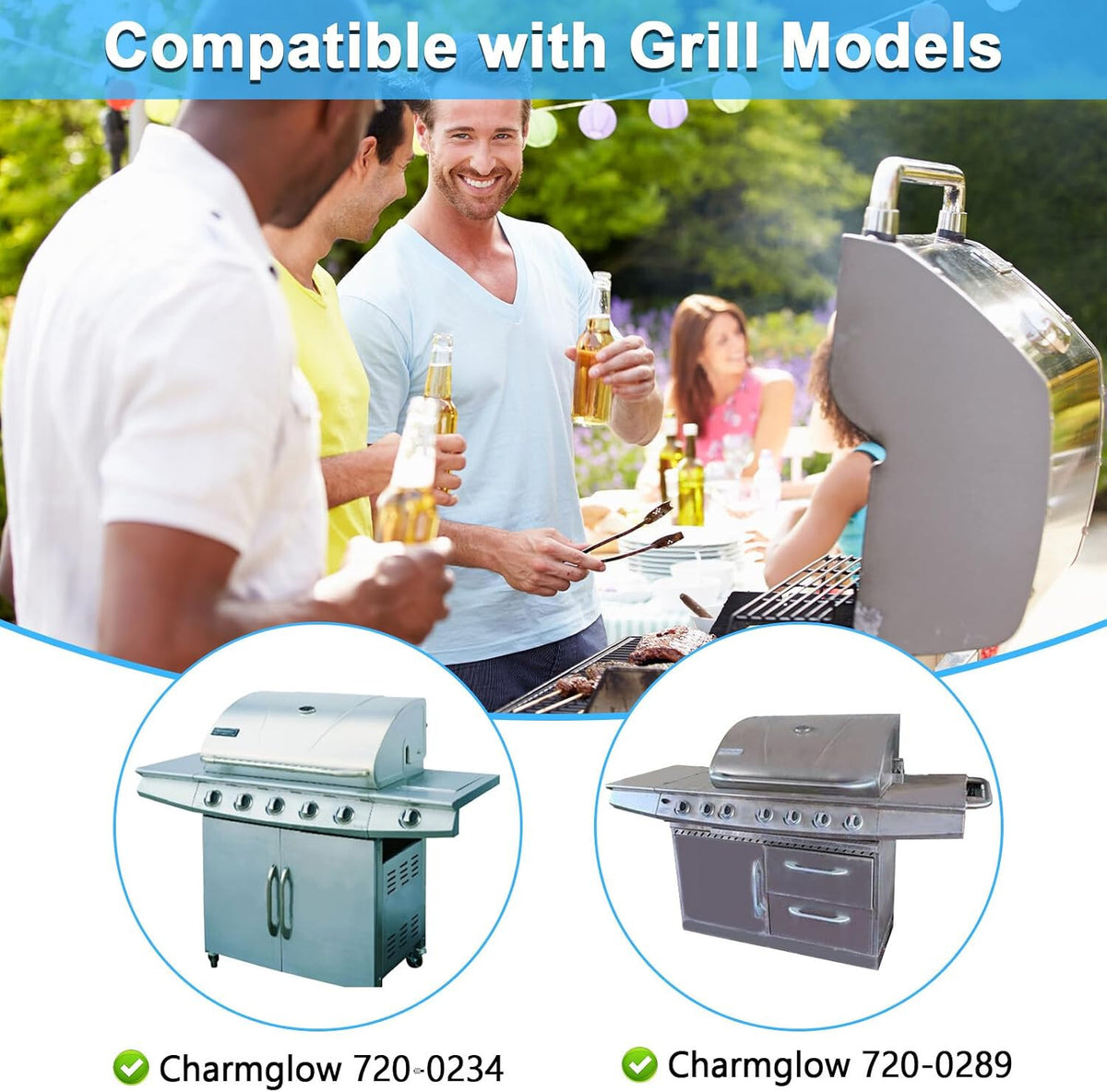Charmglow 720-0234 Grill Replacement Parts: Grates, Burners & Heat Shields