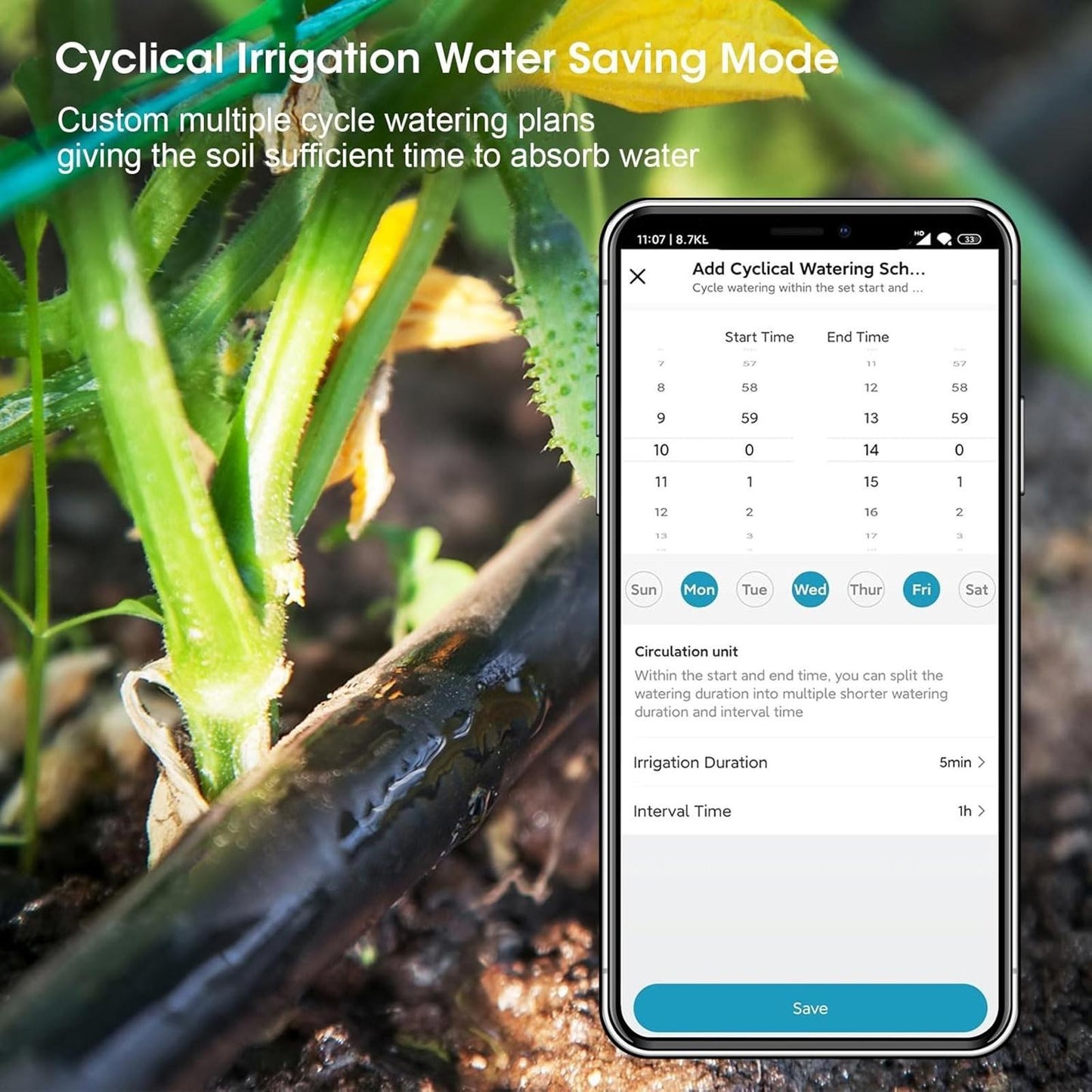 Irrigation System Controller,Smart Water Timer with 2 Outlet,for Lawns