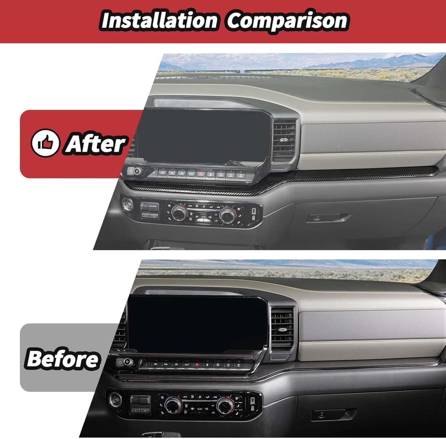 Carbon Fiber Interior Center Console Dash Panel Cover Trim for Chevrolet Chevy