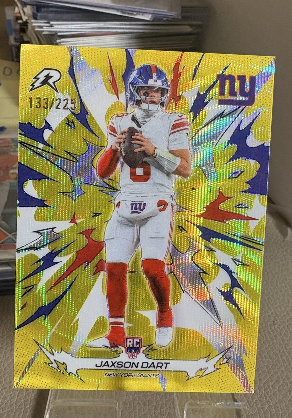 2025 Topps Resurgence RC Jaxson Dart Yellow Surge 219/225 New York Giants!