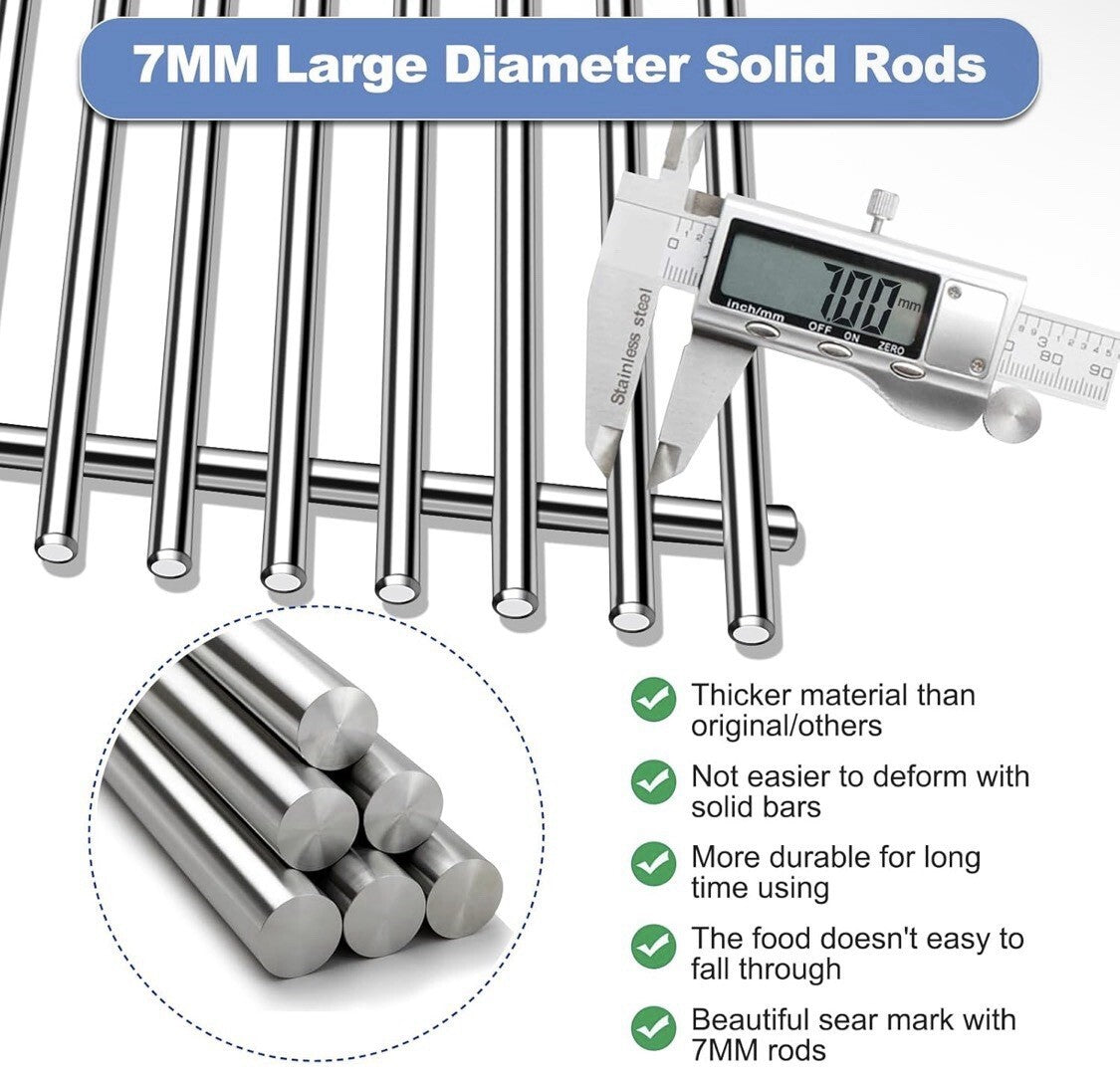 SS Grill Grates Flavorizer Bars Heat Deflectors Compatible Weber Genesis II 300
