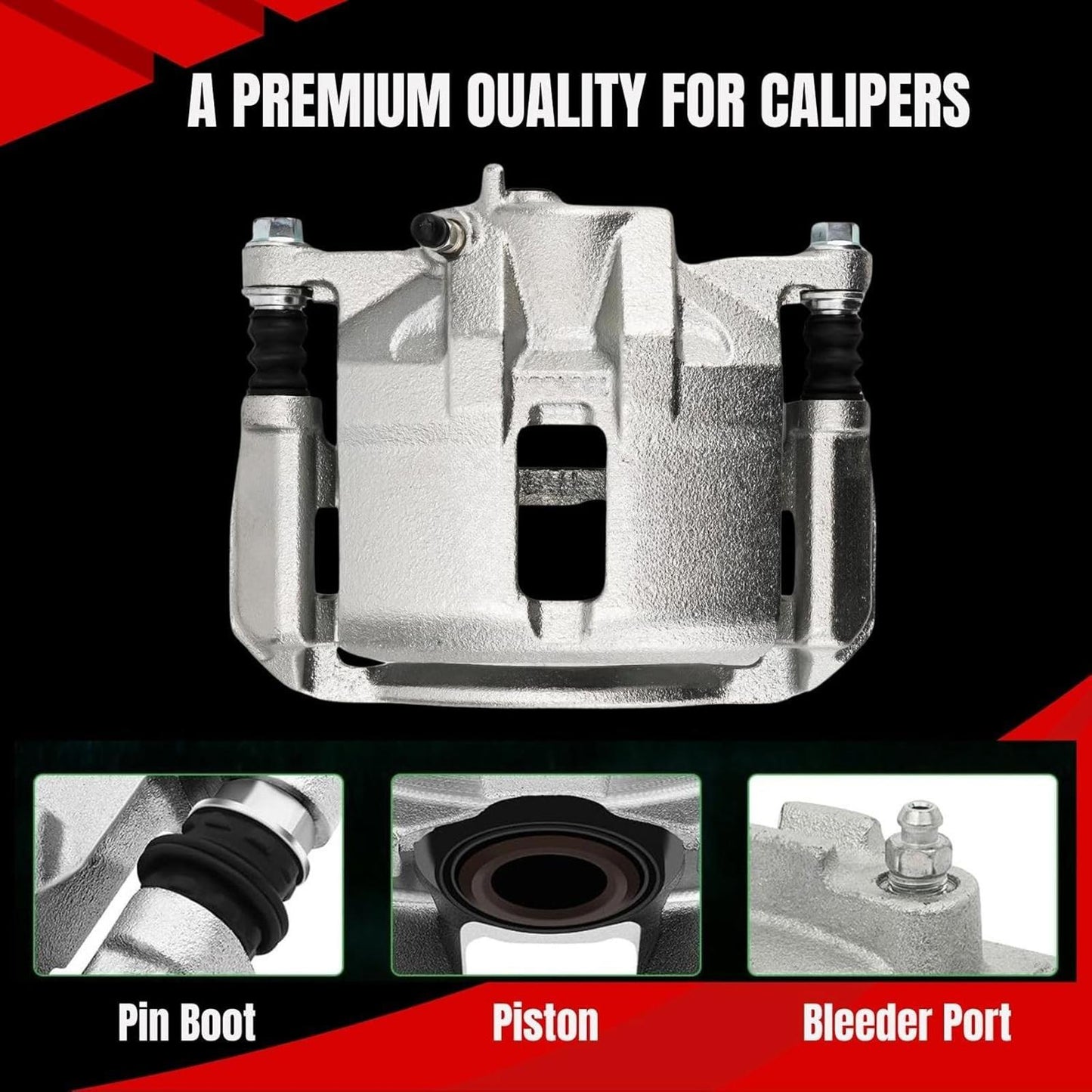 1-PC Brake Caliper Front Left Brake Kit Automotive Replacement for Isuzu Pickup