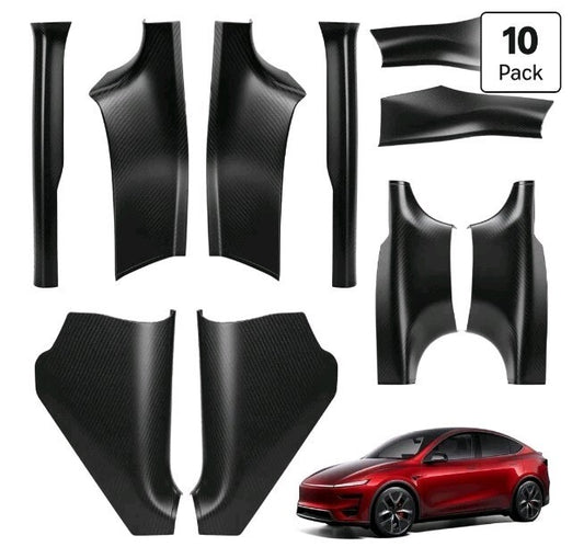 Tesla Model Y Carbon Fiber Door Sill Protector & Bumper Guard  2025-2026 10pc