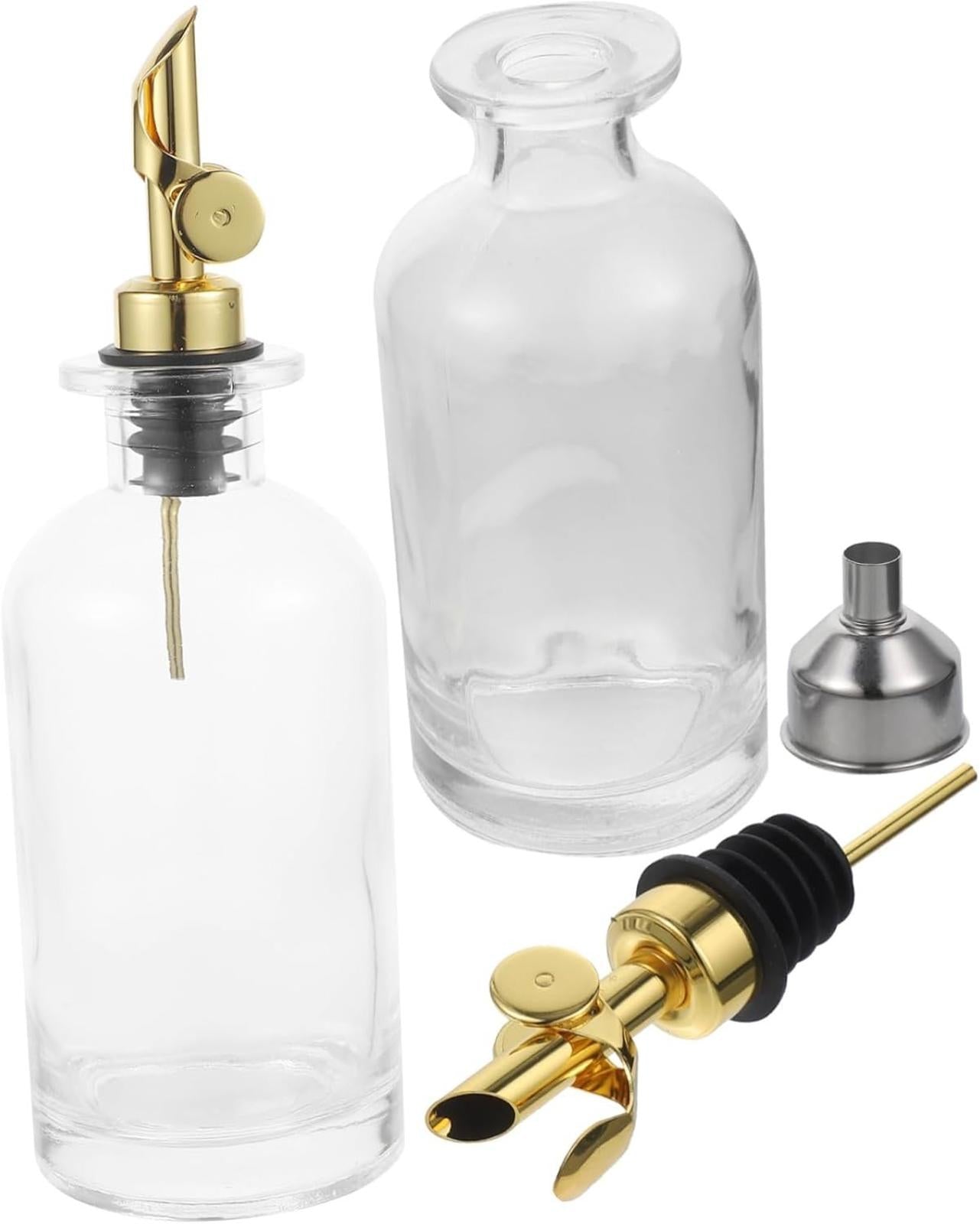 Olive Oil Dispenser Bottle Drip Glass Oil and Vinegar Dispenser for Kitchen Use