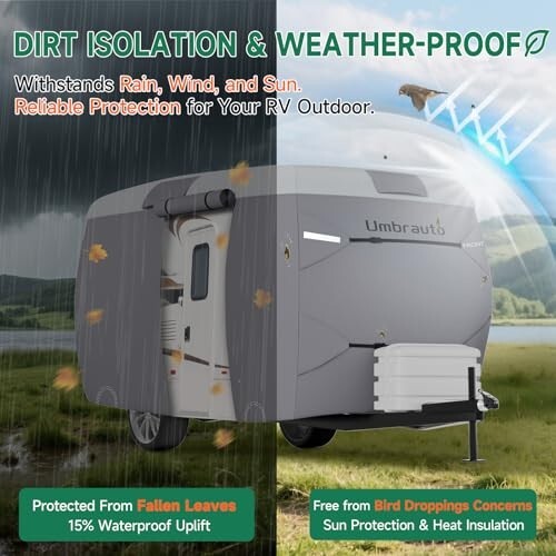Fiberglass Travel Trailer Cover Fits 11'-13' Fits 11-13FT Fiberglass RV Cover