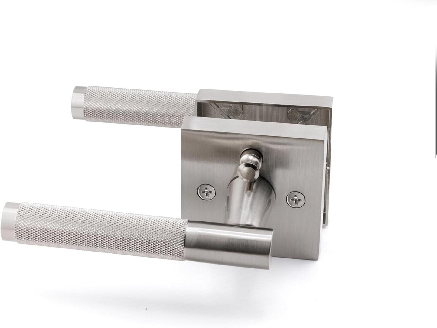 Premium Brushed Nickel Door Handles for 1 3/8" - 2" Compatible Doors