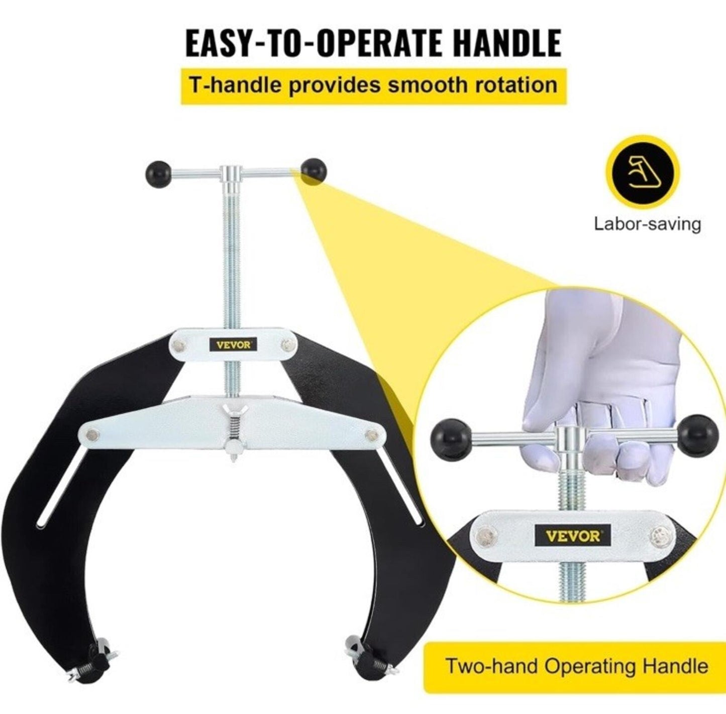 New Pipe Clamp, 5 to 12 in, High Strength Ultra Clamp with Quick Acting Screws,