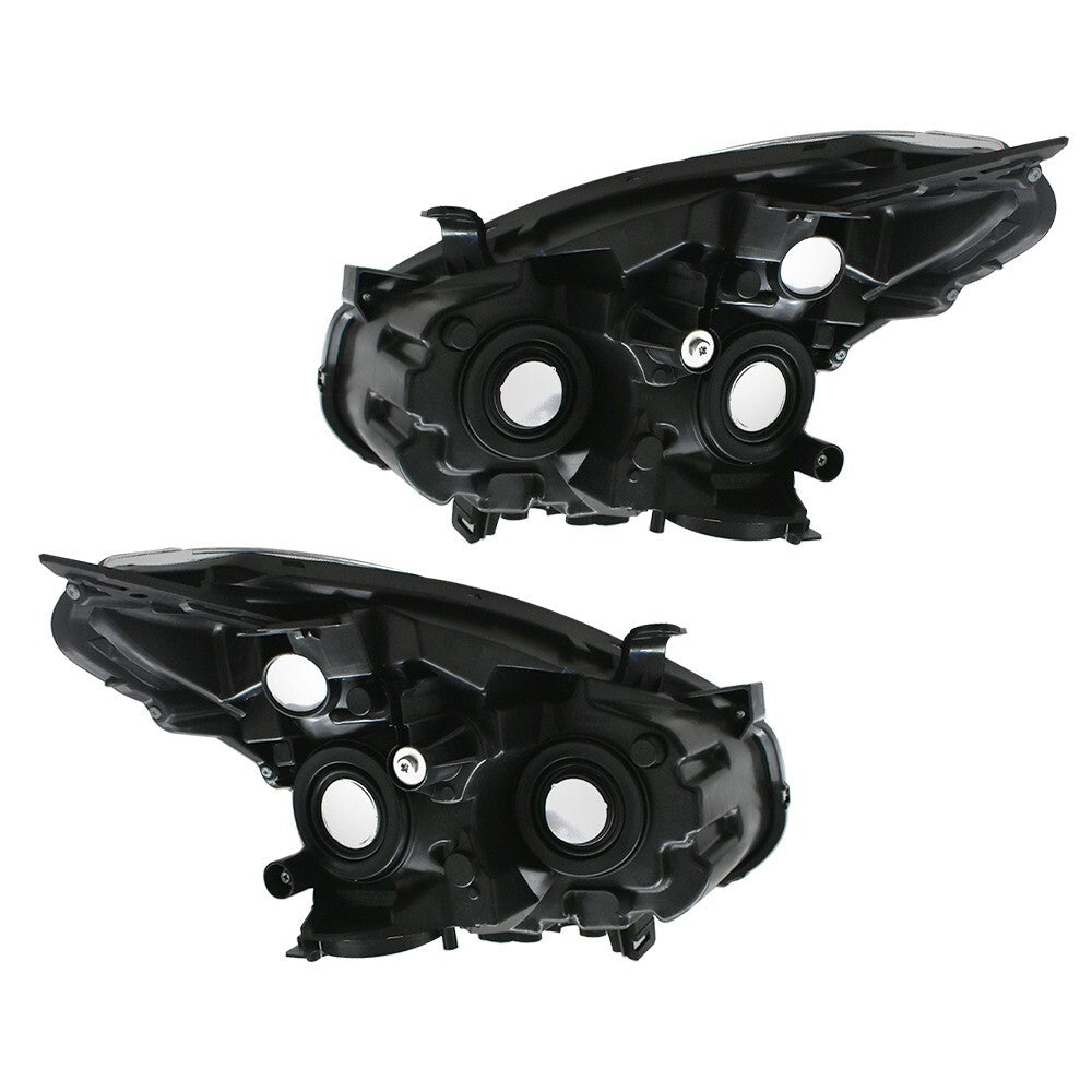 Headlights For Nissan Rogue 2008-2013 Halogen Chrome Headlamps Left+Right Side