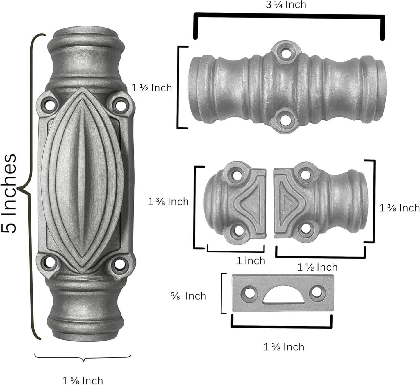 6' Iron Window Cremone Bolt – Antique Iron Finish, Double Windlow Locking