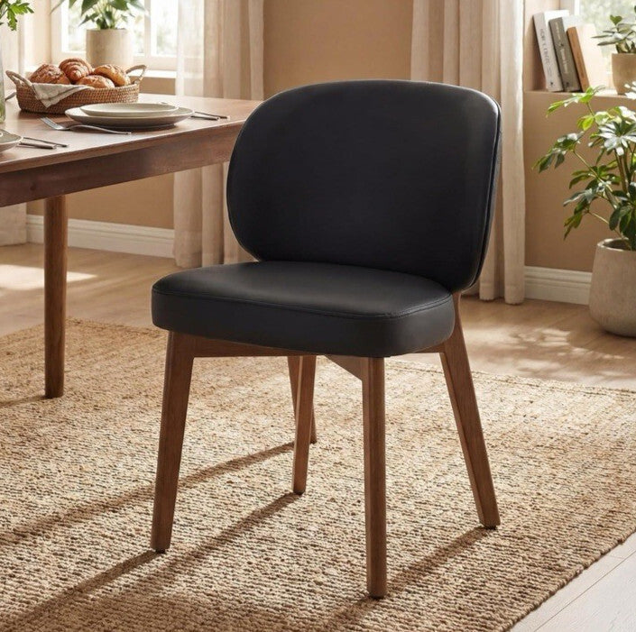 YOUNIKE Single Dining Chair with High Back Mid Century Modern Kitchen Chair Faux