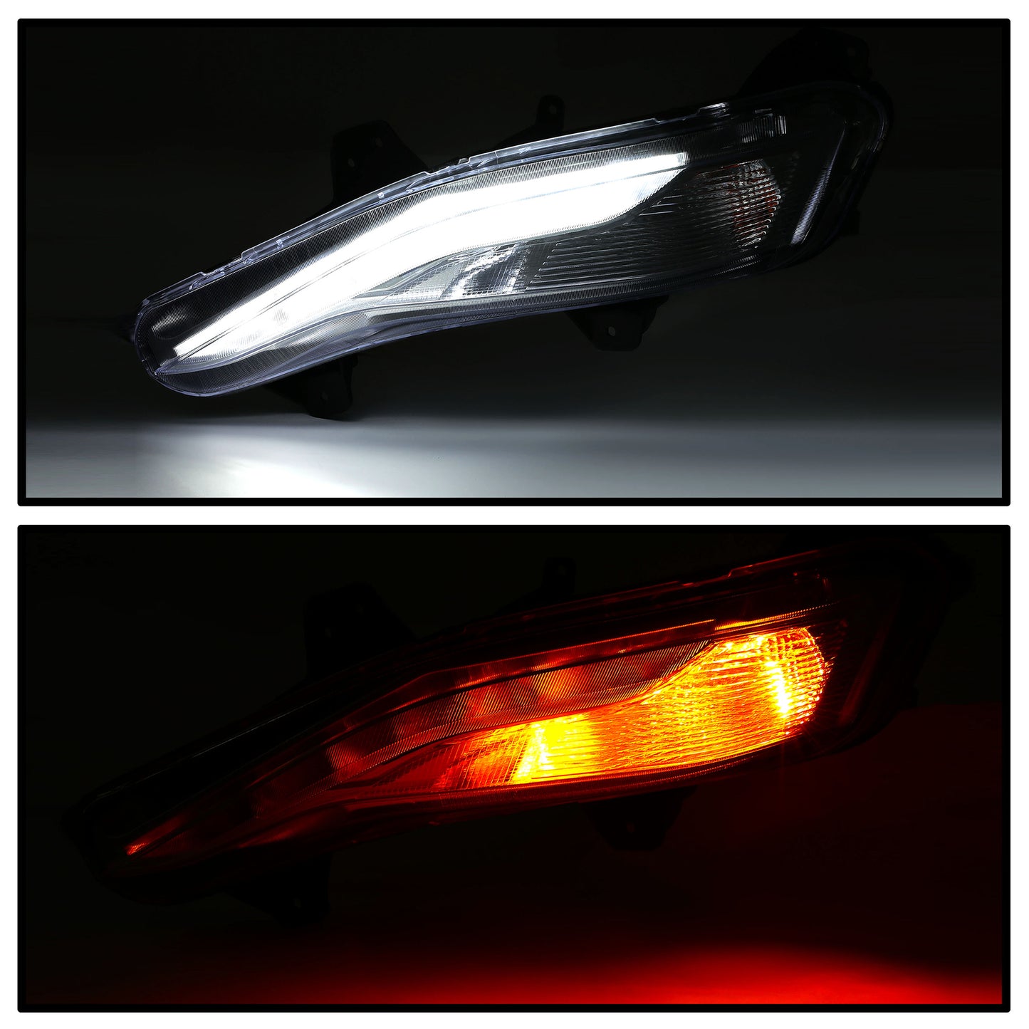 Pair LED Daytime Running Lights Fog Lamp Turn Signal For Chevy Malibu 2019-2023