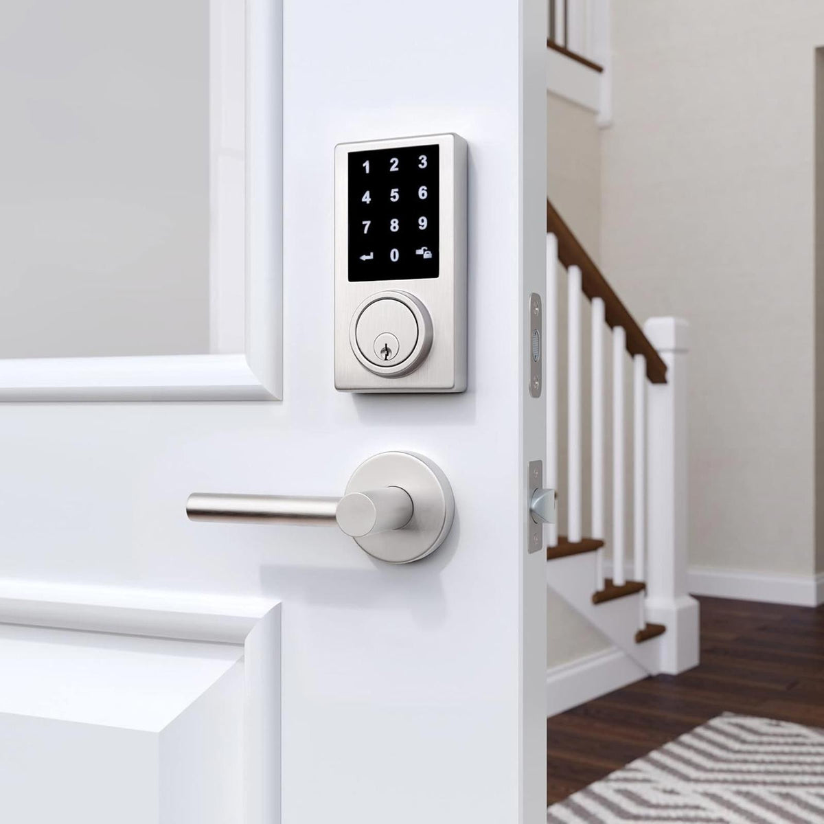 Miseno MLK4012SN MLK4012 Elkton Round Rod Passage Door Lever Set