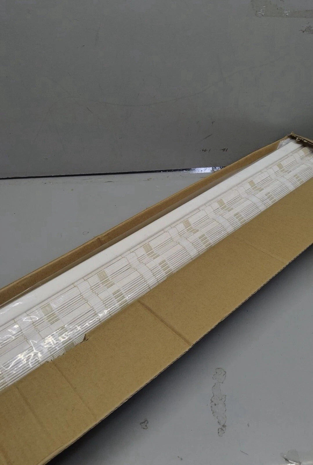 LazBlinds No Tools No Drill Cordless Bamboo Roman Shades White Wash 38”W 64”H