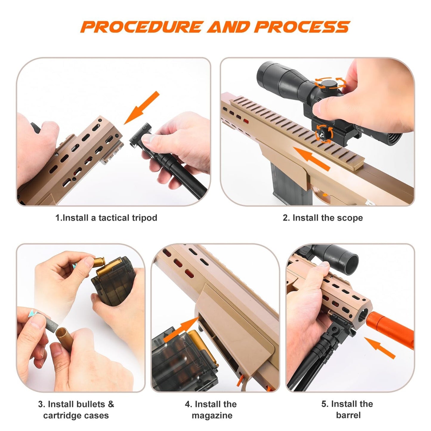 Kids Backyard Toy Rifle - Foam Dart Blaster with Scope 32in Shell Eject