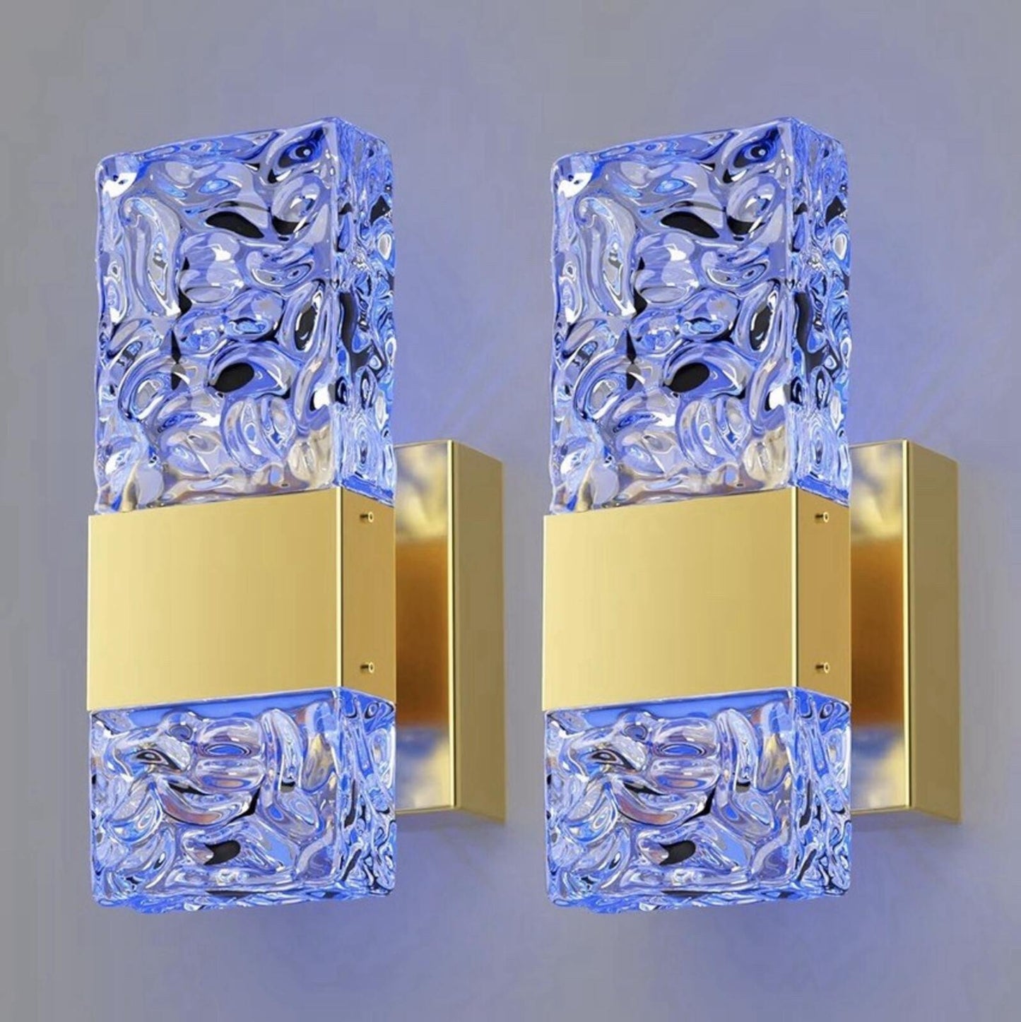 Dimmable RGB LED Wall Sconces Set of 2 with Remote Control for Home Decor