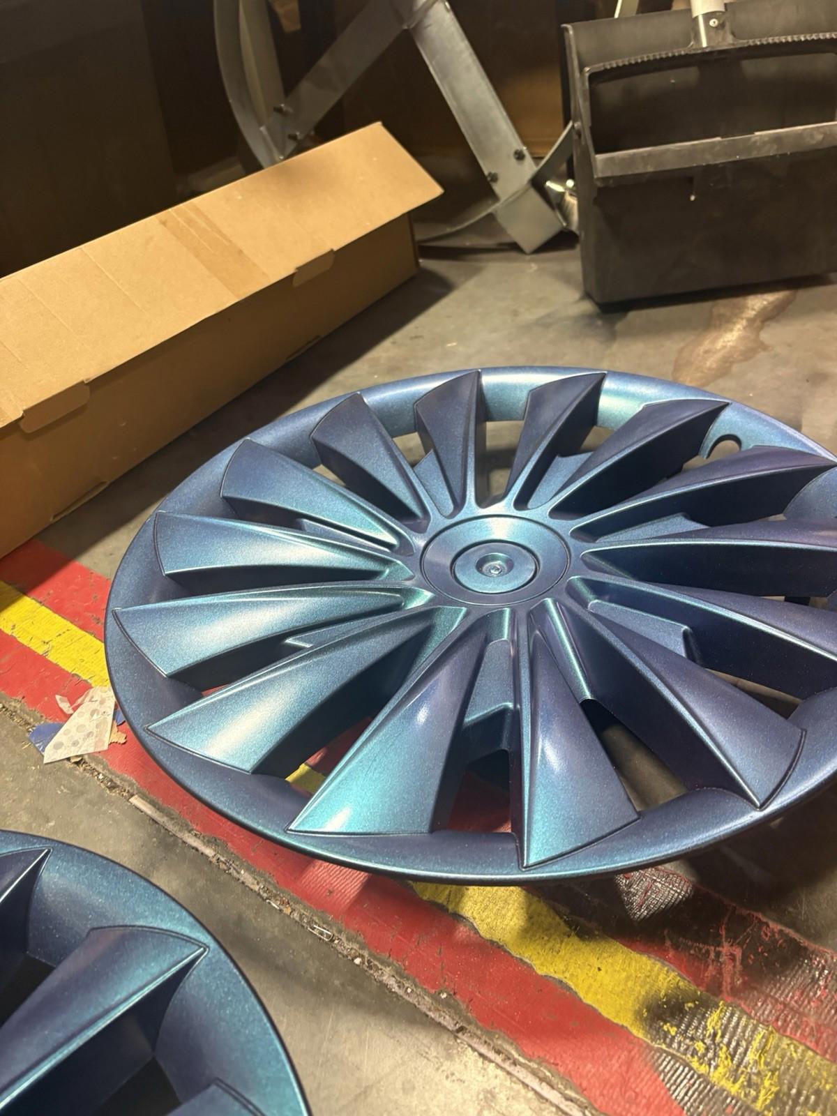 Tesla 2020-2024 Model Y Custom Wheel Cover Hubcap 4PC 19” Blade color Changing