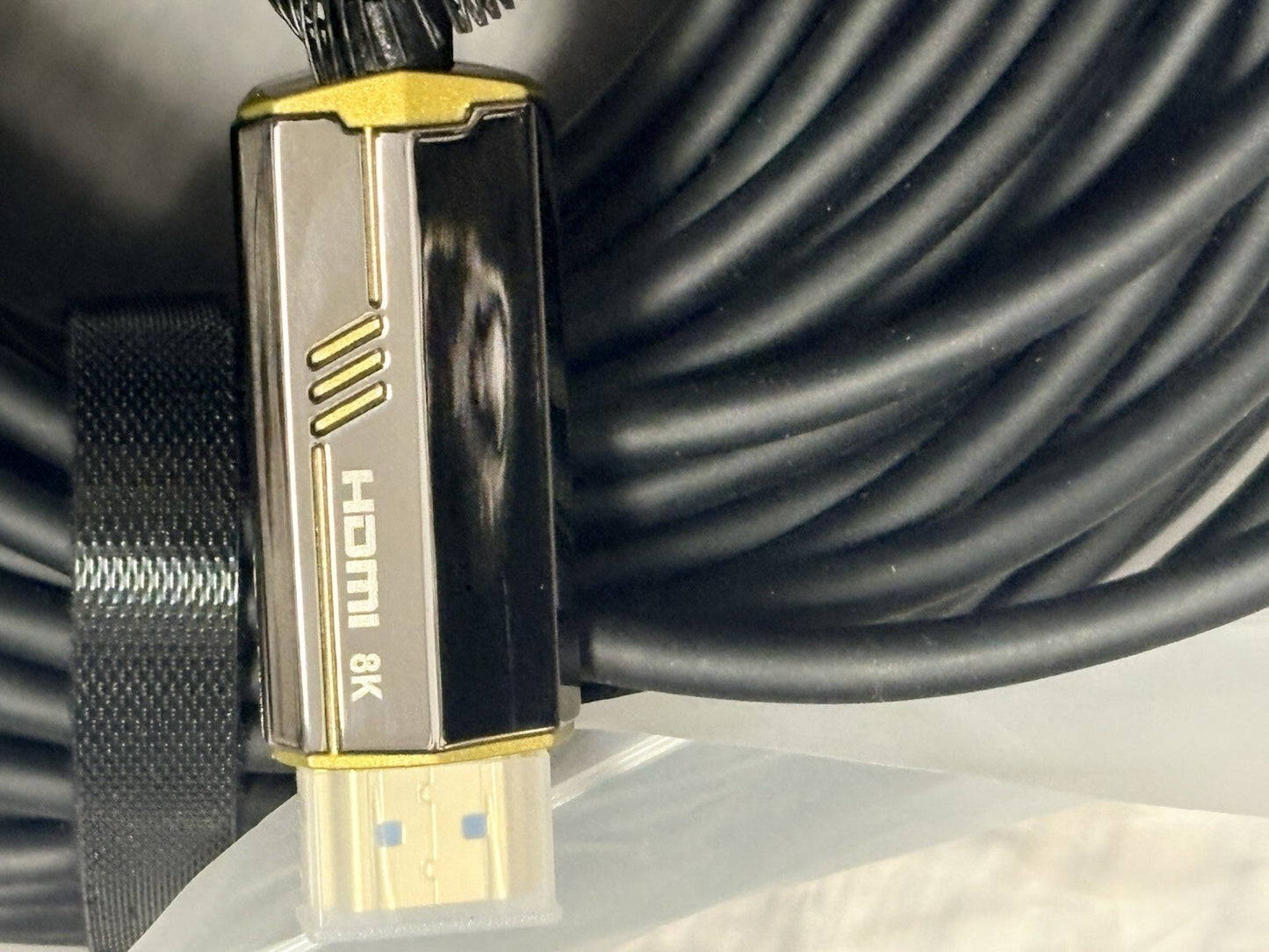 8K Fiber Optic HDMI Cable Long 50FT, 48Gbps Ultra High Speed HDMI 2.1 Braided