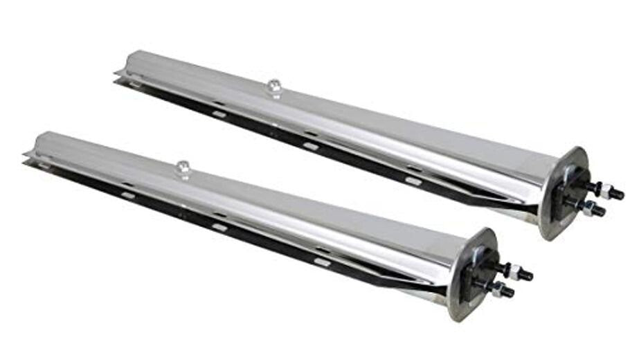 Chrome Straight Spring Loaded Mud Flap Hanger 2.5" Bolt Spacing,30" 2-1/2"