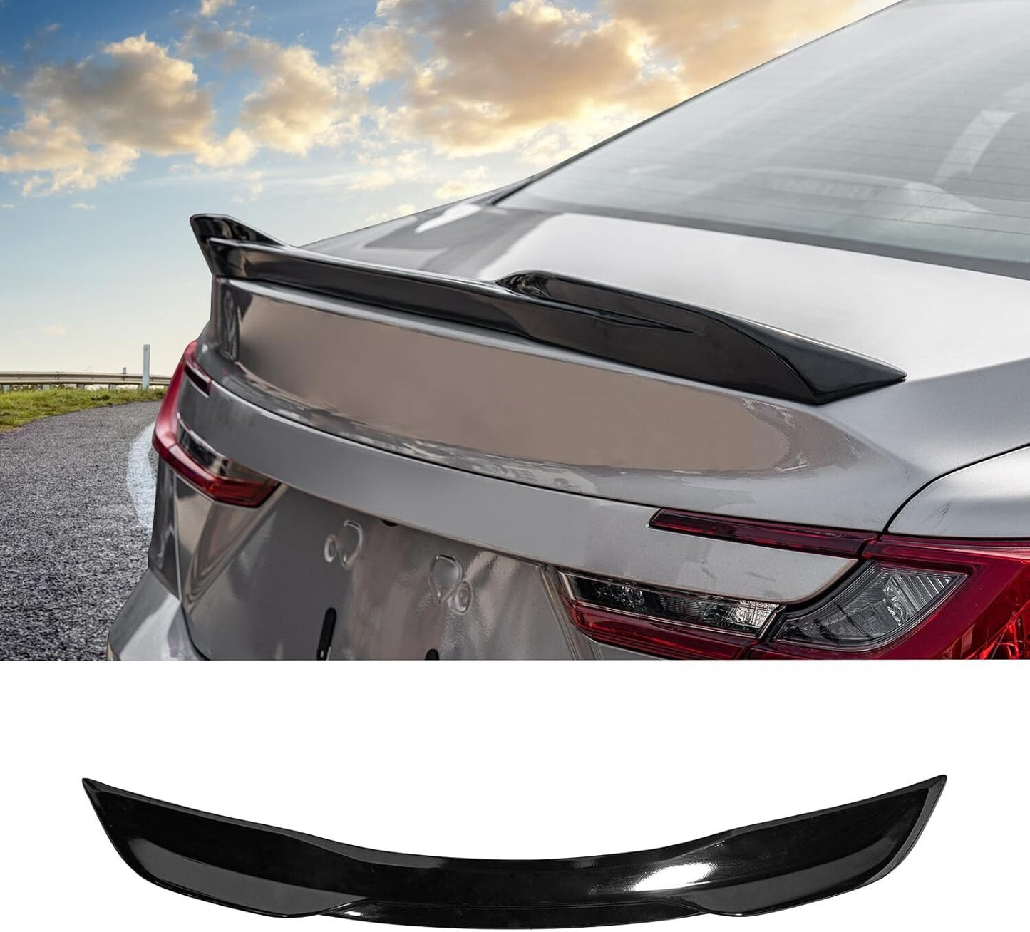 Spoiler Wing Trunk Spoiler Wing Tail Lip Glossy Black For 2025 2026 Toyota Camry