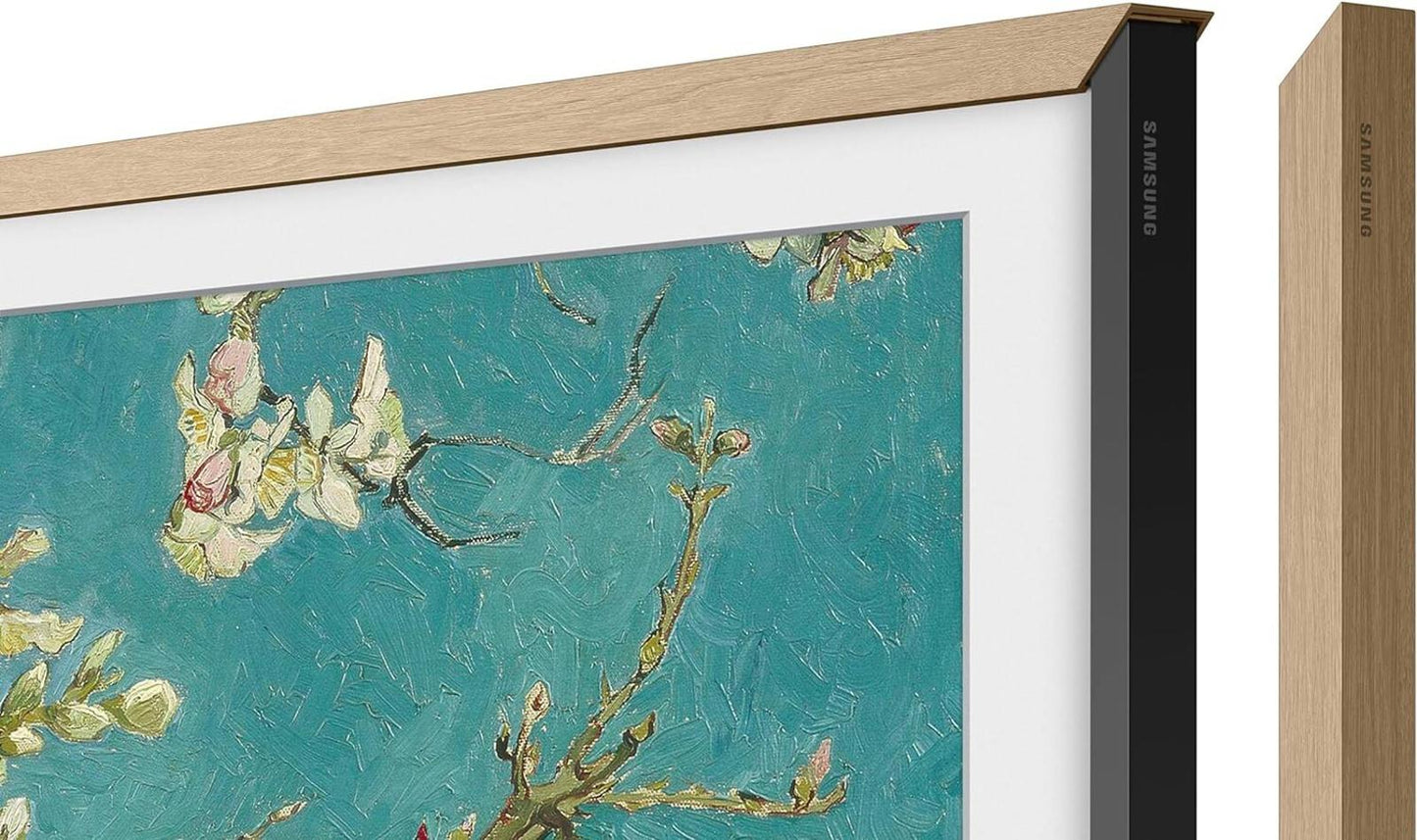SAMSUNG 50-inch The Frame Customizable Bezel, Modern Teak (VG-SCFA50TKBZA, 2021