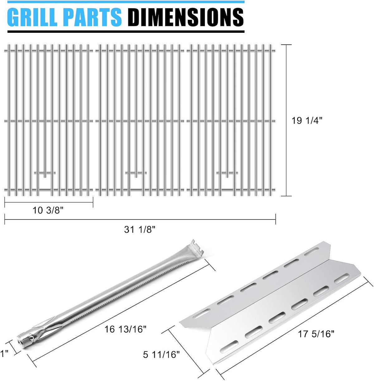 Charmglow 720-0234 Grill Replacement Parts: Grates, Burners & Heat Shields