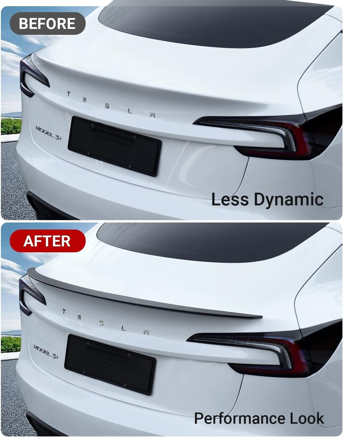 2026 2025 2024 Tesla Model 3 Spoiler OEM Rear Spoiler Wing Rear Trunk Lip ABS
