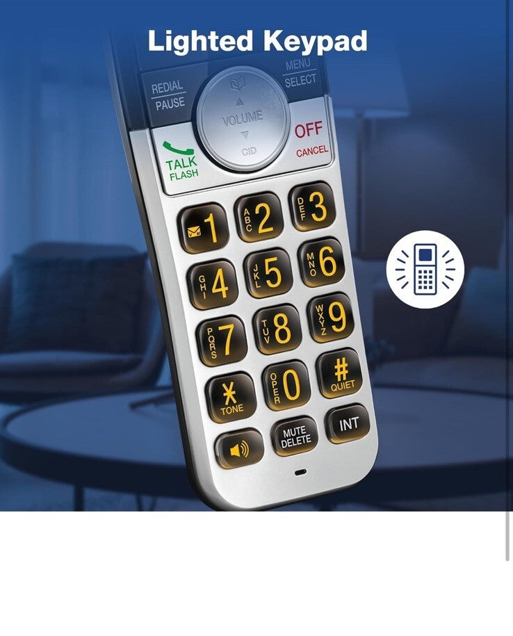 VTech VG231-2 Cordless Phone 2-Handset Large Display Big Buttons DECT 6.0 Speake