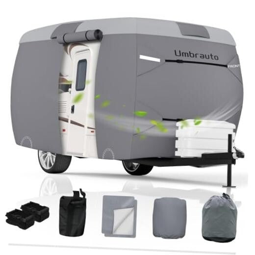 Fiberglass Travel Trailer Cover Fits 11'-13' Fits 11-13FT Fiberglass RV Cover