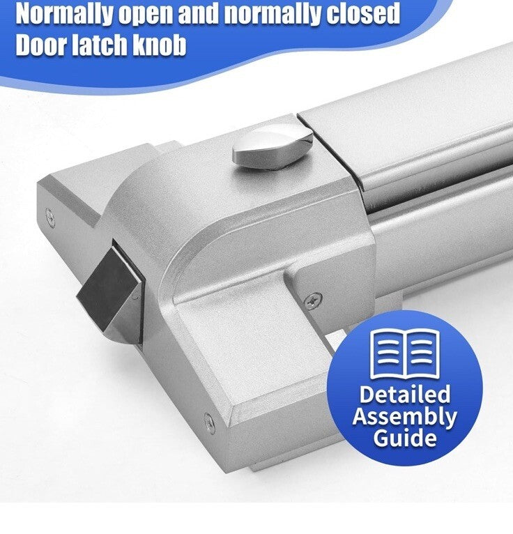 suermany 31 Inch Painted Aluminum Panic Bars for Exit Doors - Push No handle
