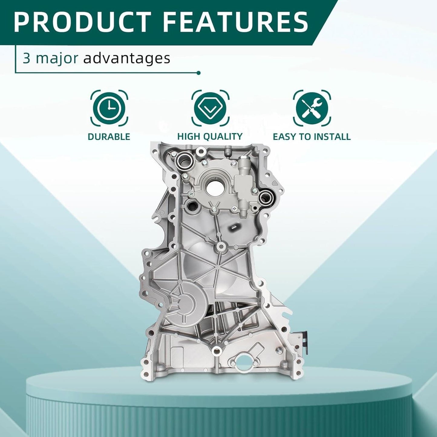 Engine Oil Pump Timing Chain Cover Fits for Hyundai Elantra 2017-2020 2.0L