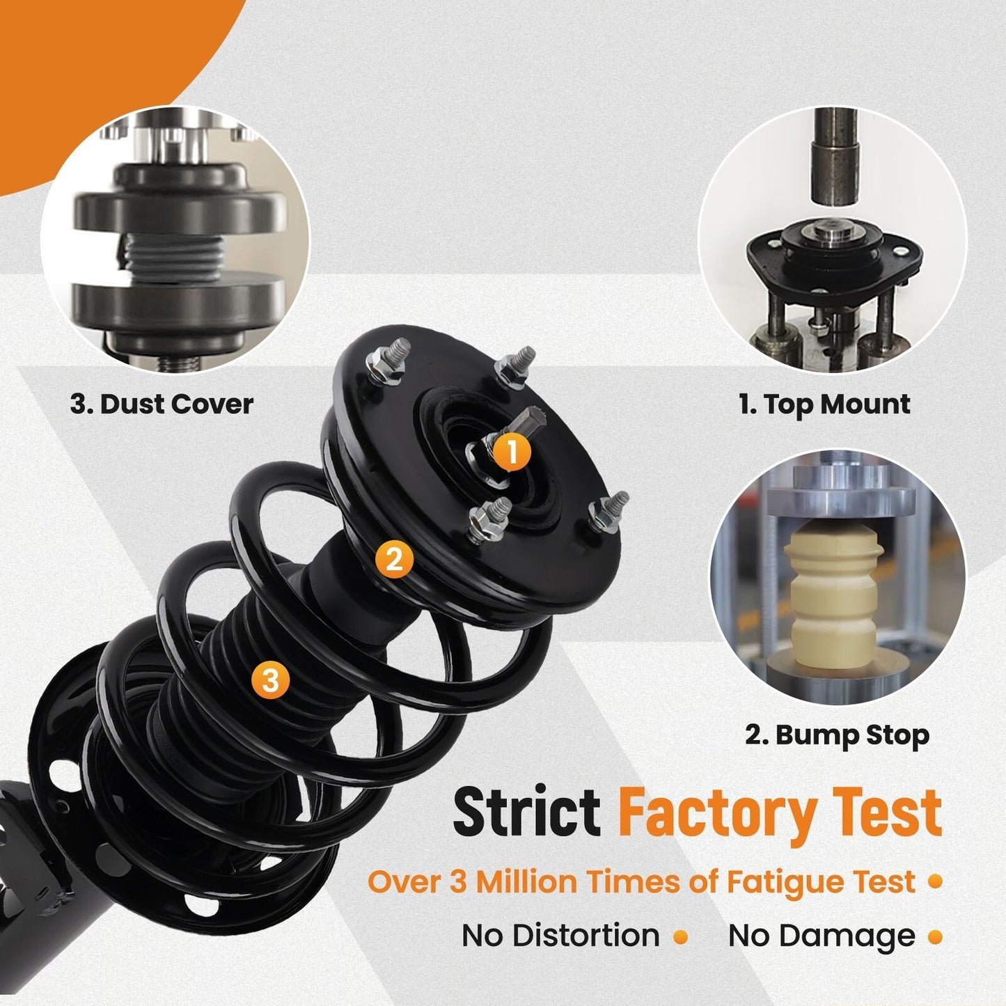 Front Struts w/Springs Suspension for Lincoln MKS Ford Taurus 2010-2012
