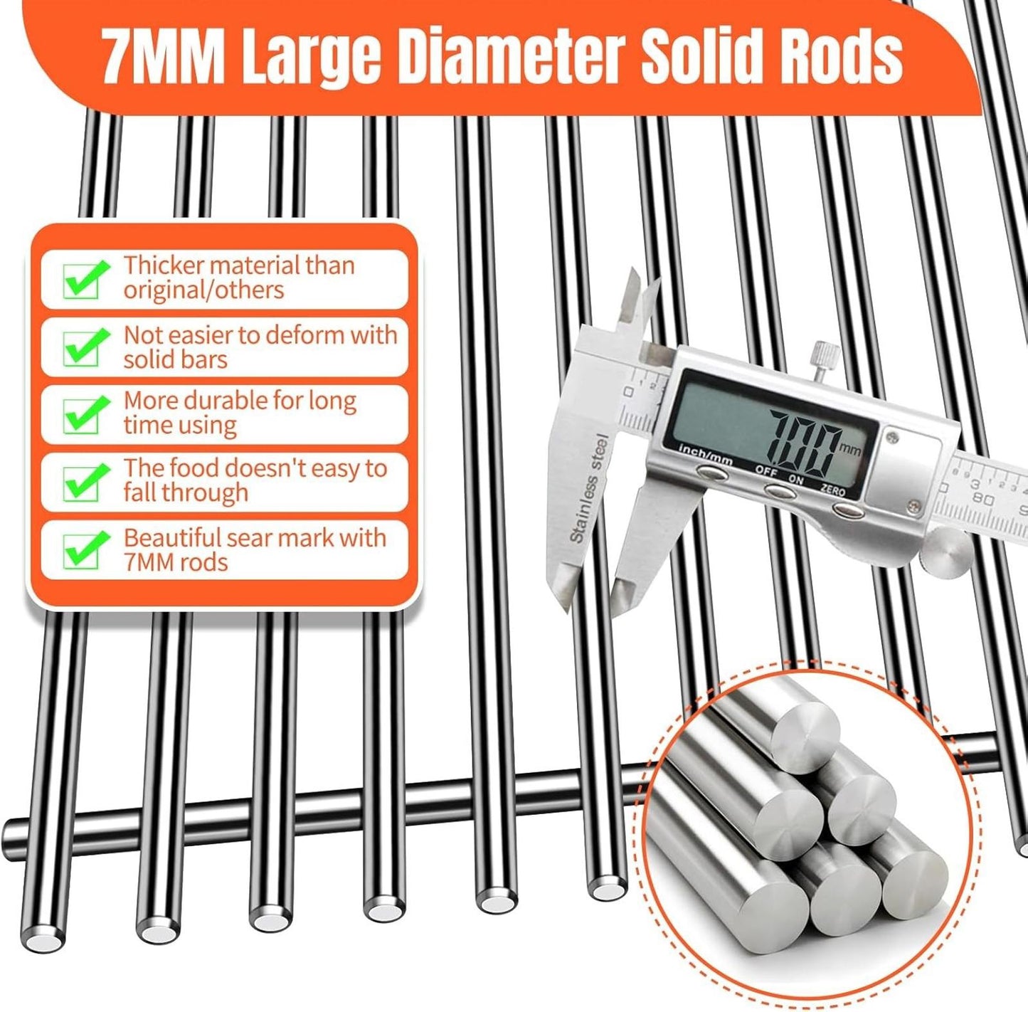 Stainless Steel Grill Flavorizer Bar Heat Plates with 2 Pack Grates BBQ Gas Gril