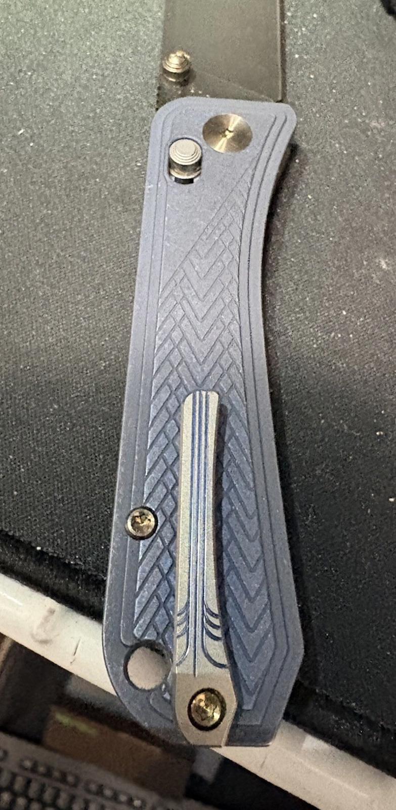 WE Knife Bougie Banter 24009-1 Blue Titanium CPM S45VN Steel Knife