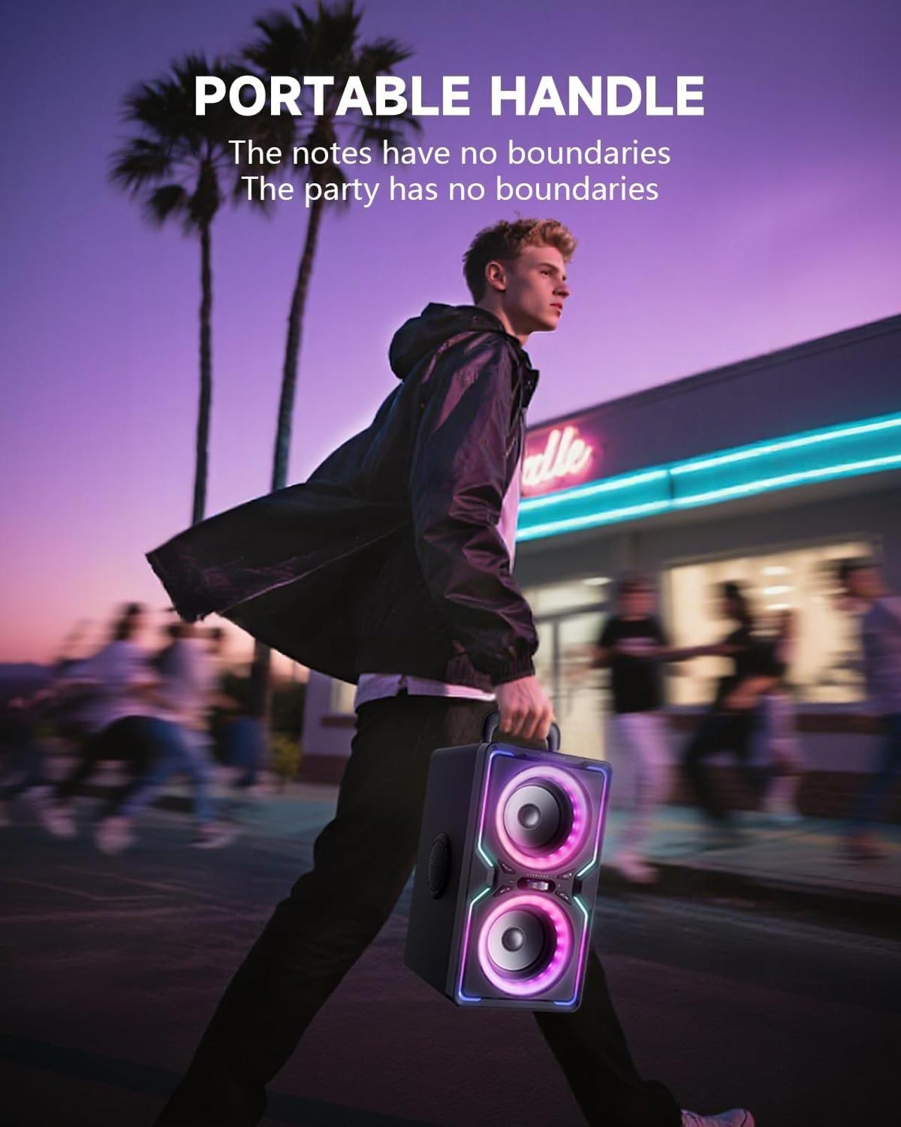 Hotlemon Large Bluetooth Speaker: 240W Peak Powerful Loud Sound with Deep Bass