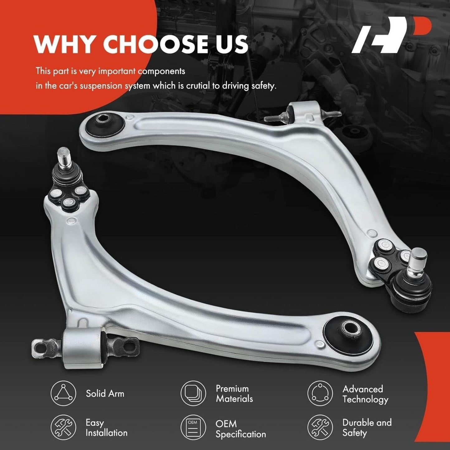 A-Premium Front Lower Control Arms with Ball Joint & Bushing with Chevy HHR