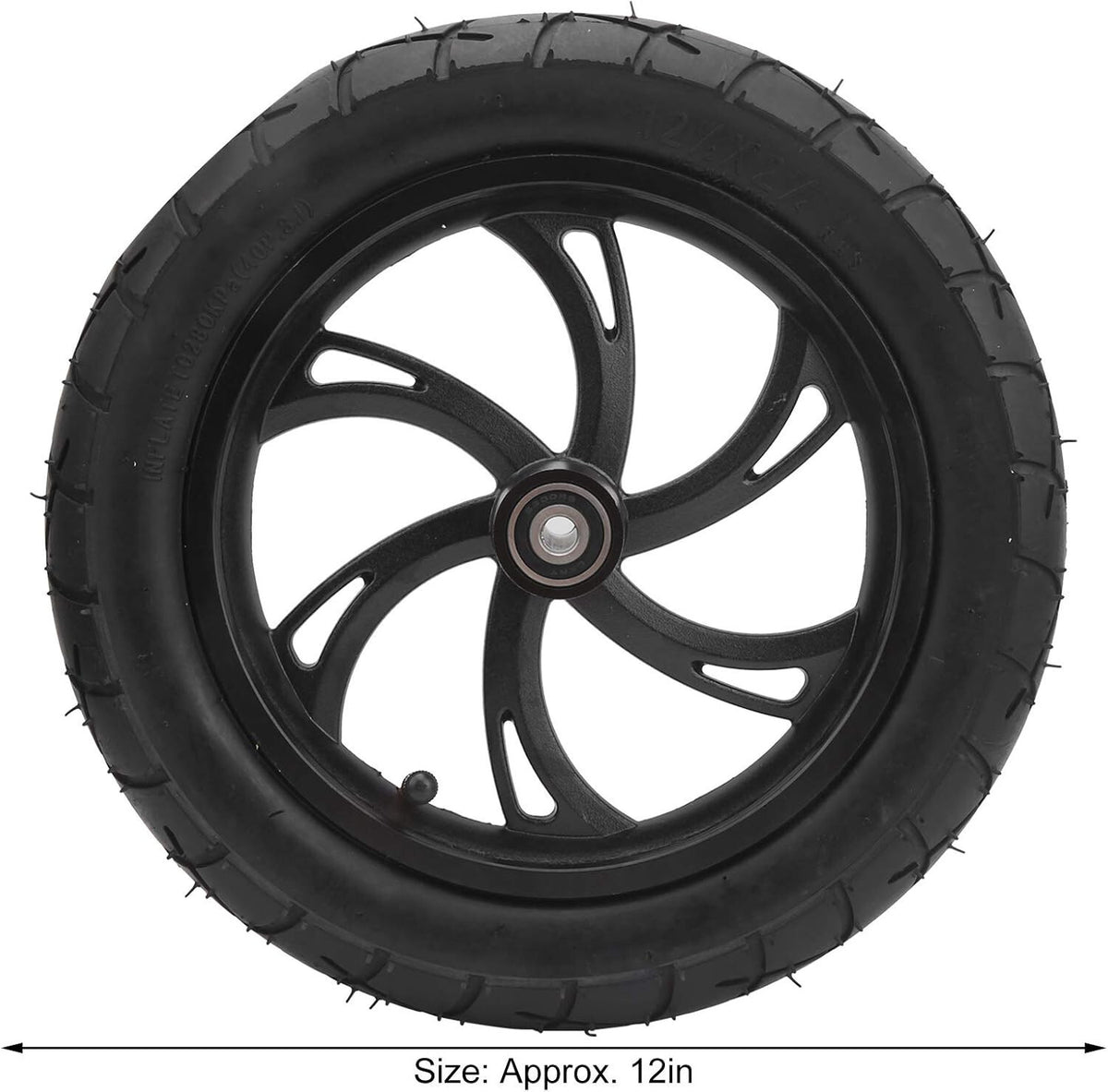 12In Electric Scooter Wheel, Scooter Tire with Wheel Hub Rubber Tyre Replacement