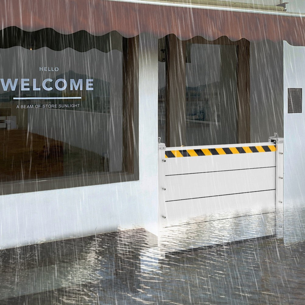 Flood Barrier for Home Aluminum Alloy Garage Door Water Barrier H31.5in W3.5FT