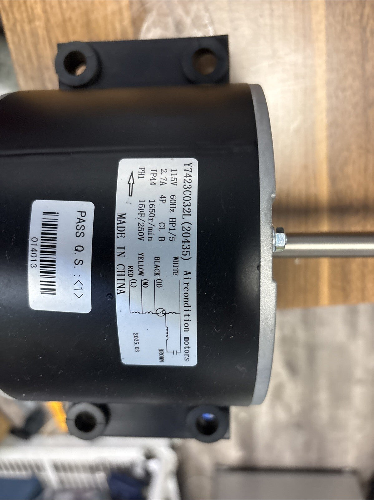 Y7423CO32L AIRCONDITION MOTOR Motor 115 Volt 1/5HP HVAC Air Conditioner Motor