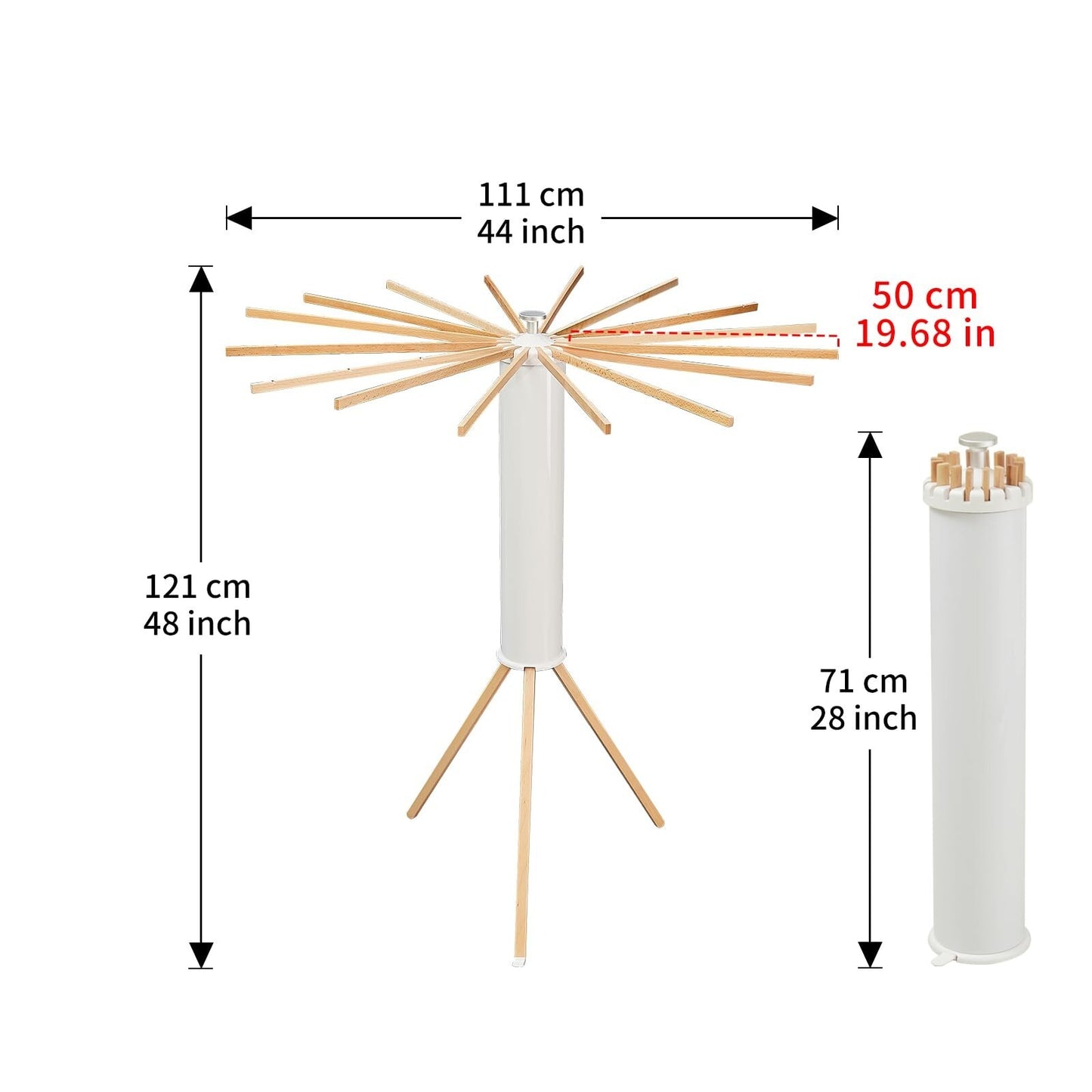 Tripod Clothes Drying Rack, Garment Rack Portable and Foldable Space Saving L...