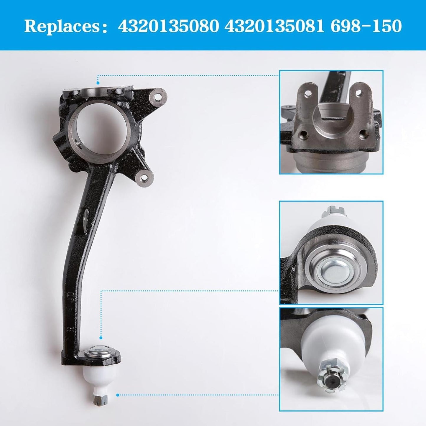 Tykick Front Steering Knuckle Spindle Right Side for Toyota Tacoma 1995-2004