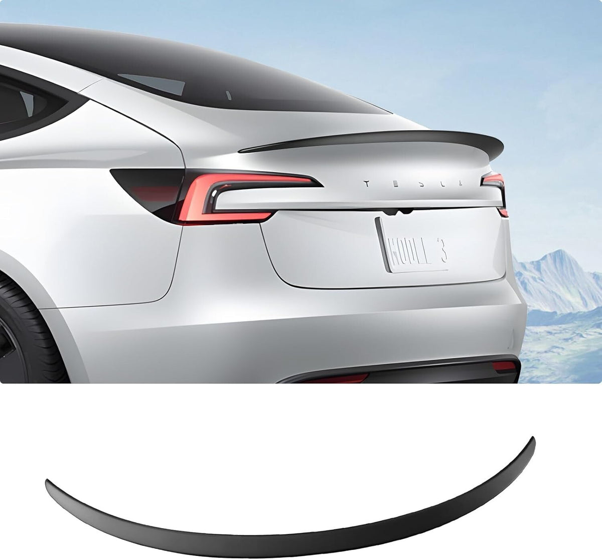 2026 2025 2024 Tesla Model 3 Spoiler OEM Rear Spoiler Wing Rear Trunk Lip ABS