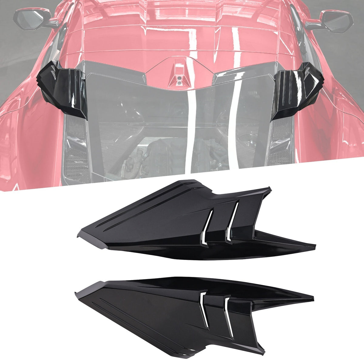 For Corvette C8 Z51 Z06 E-RAY Coupe 2020-2026 Grossy Flash Rear Intake Vent Port