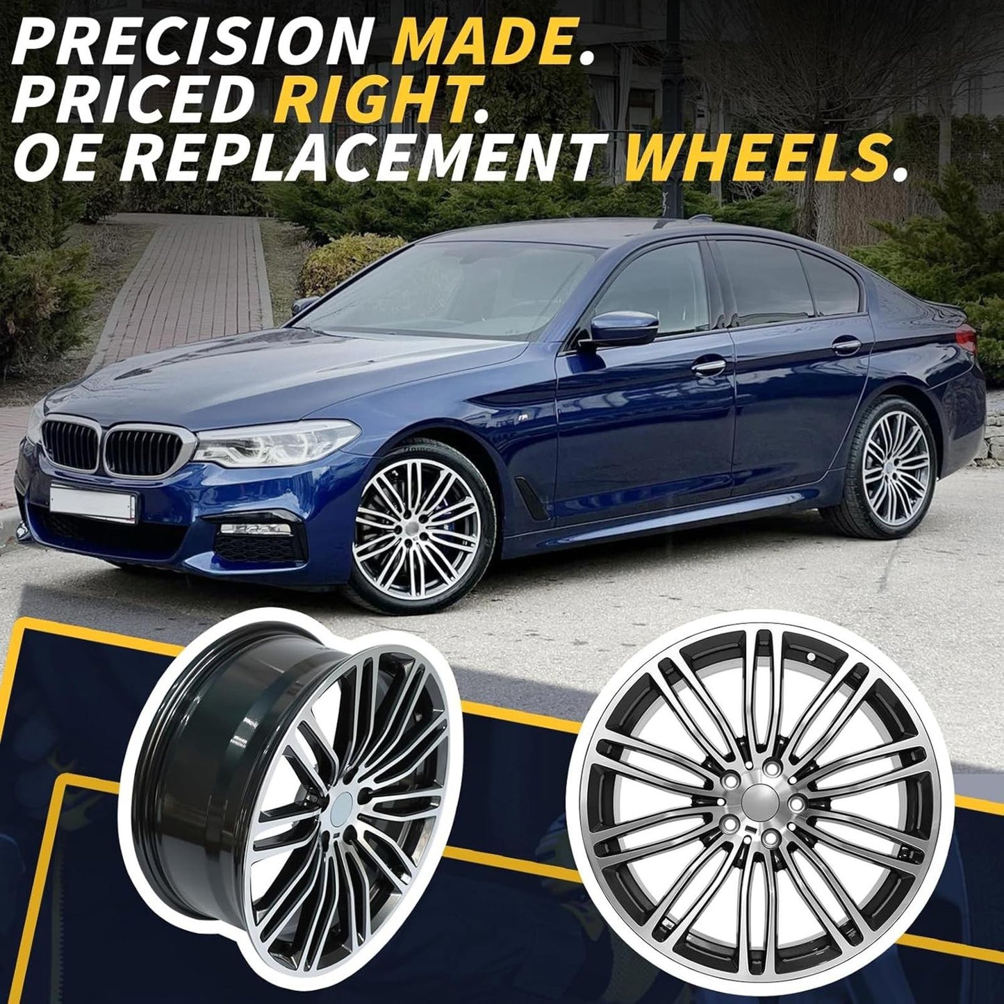 19Inch 19X8 FRONT Alloy Wheel For BMW 530e 530i 540i M550i 2017-20 36117855083