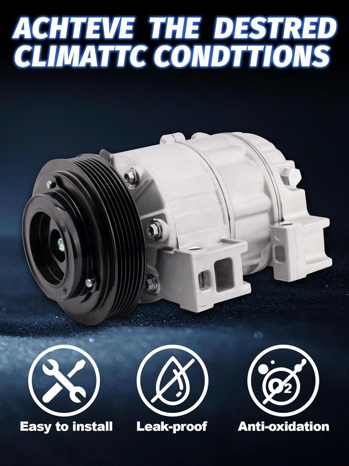AC Compressor W/Clutch For 2008 2009 2010 2011-2013 Nissan Rogue 2.5L l4 READ