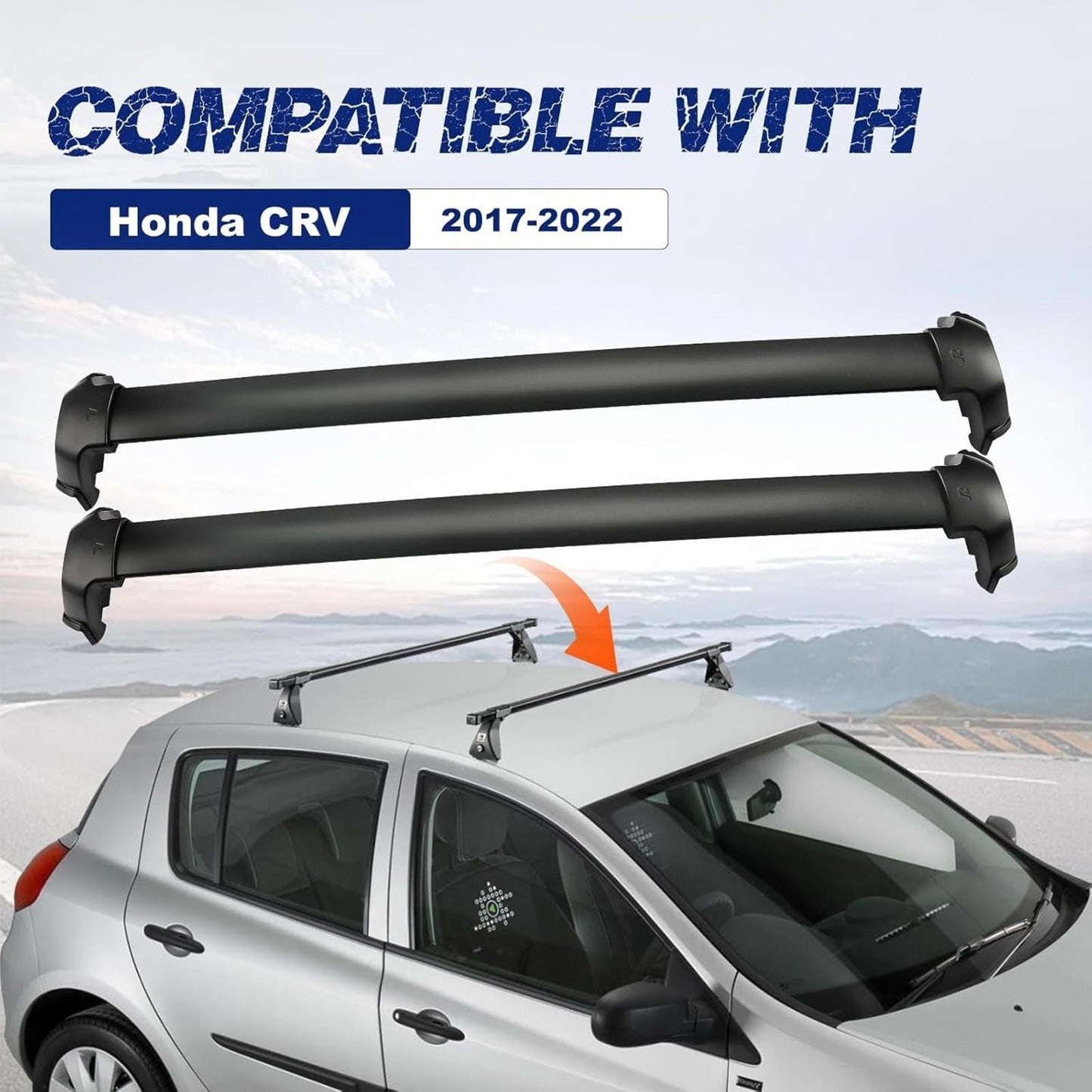 Roof Rack Cross Bars Luggage Carrier Compatible with Honda CRV 2017-22  Load 200