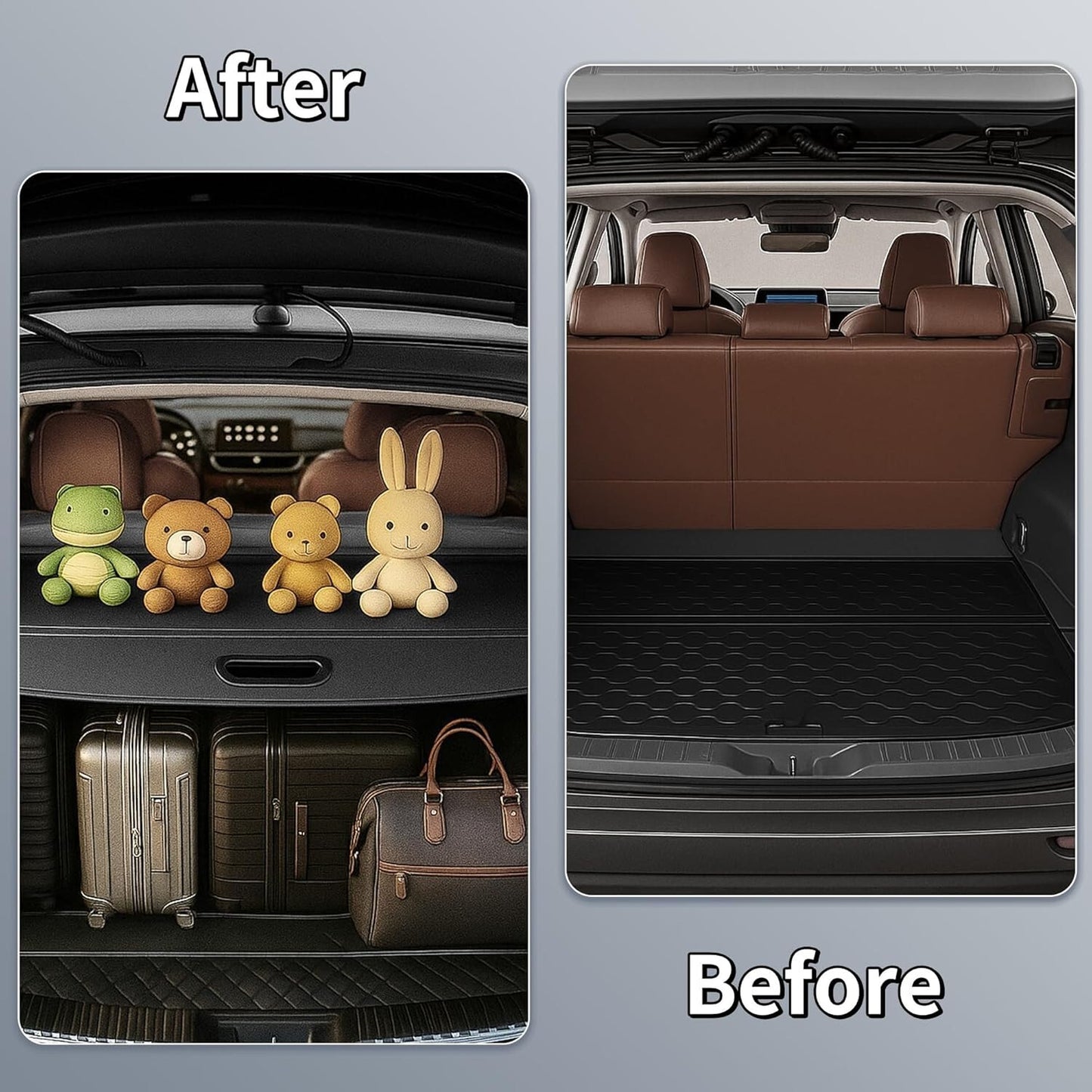 VESUL Retractable Cargo Cover Compatible with Honda Pilot 2023 2024 2025