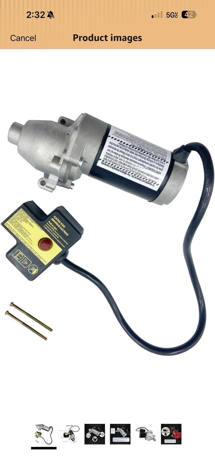 Starter JQ170 For Snow Blower For Cub-Cadet, Craftsman For Ariens 208cc 254cc
