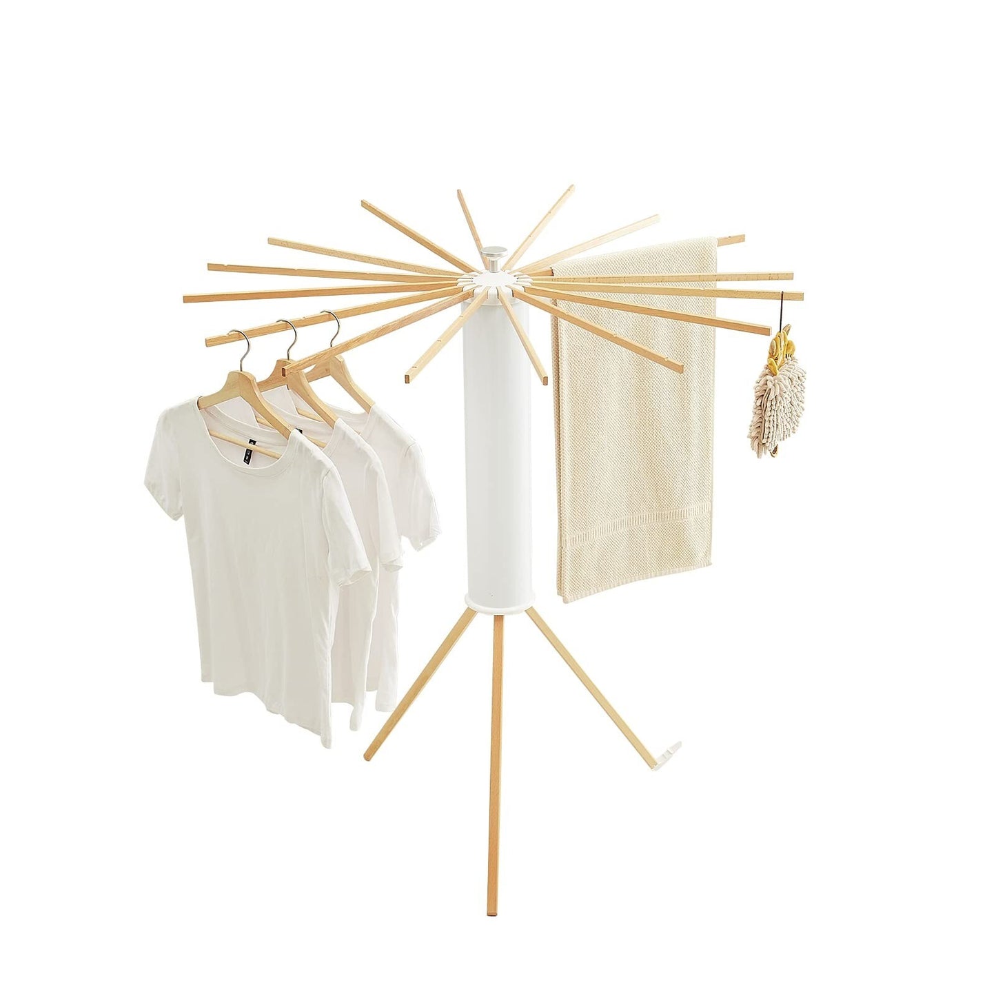Tripod Clothes Drying Rack, Garment Rack Portable and Foldable Space Saving L...