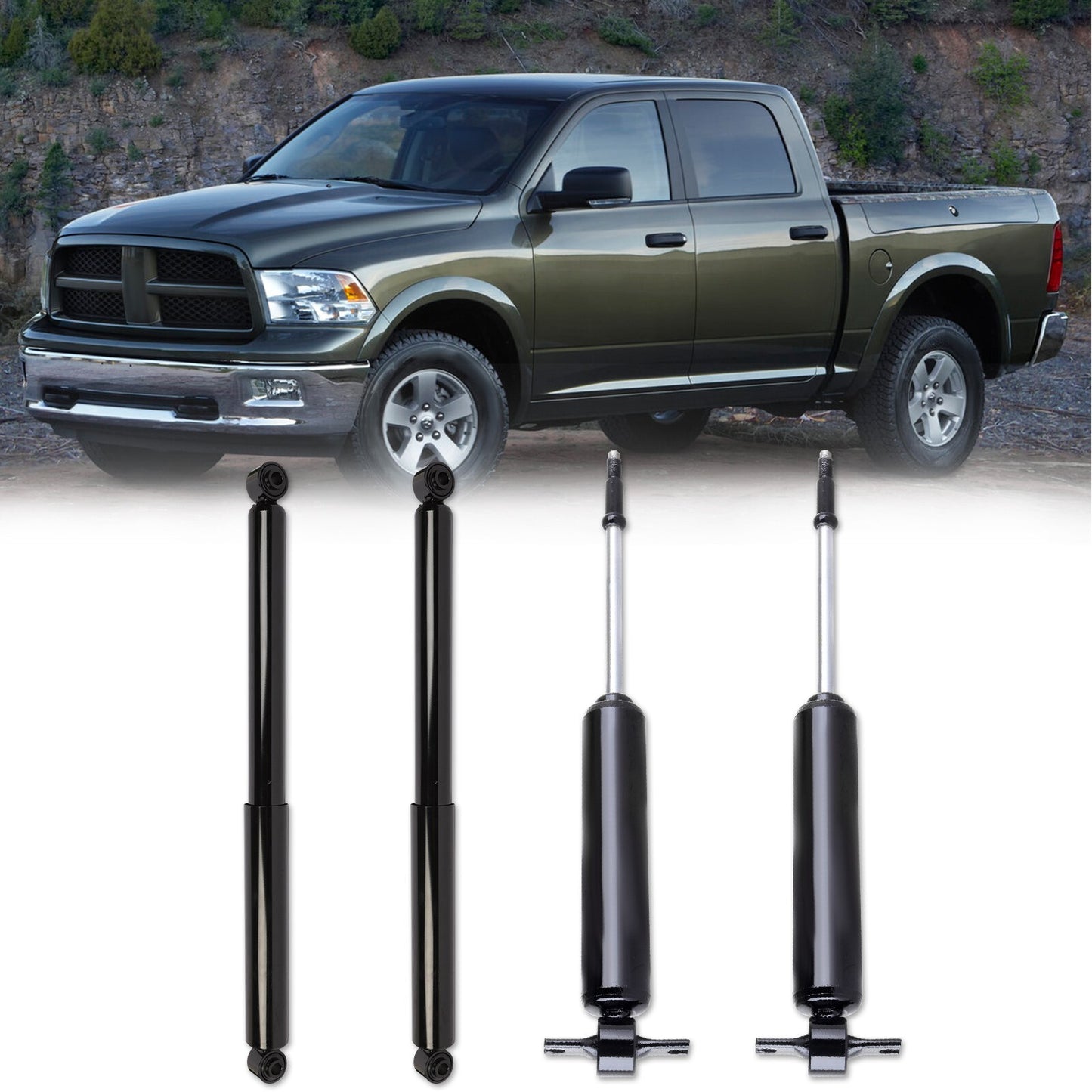 4x Front Rear Shock Absorbers For 2003-13 Ram 2500 3500 2WD 06-12 Dodge Ram 1500